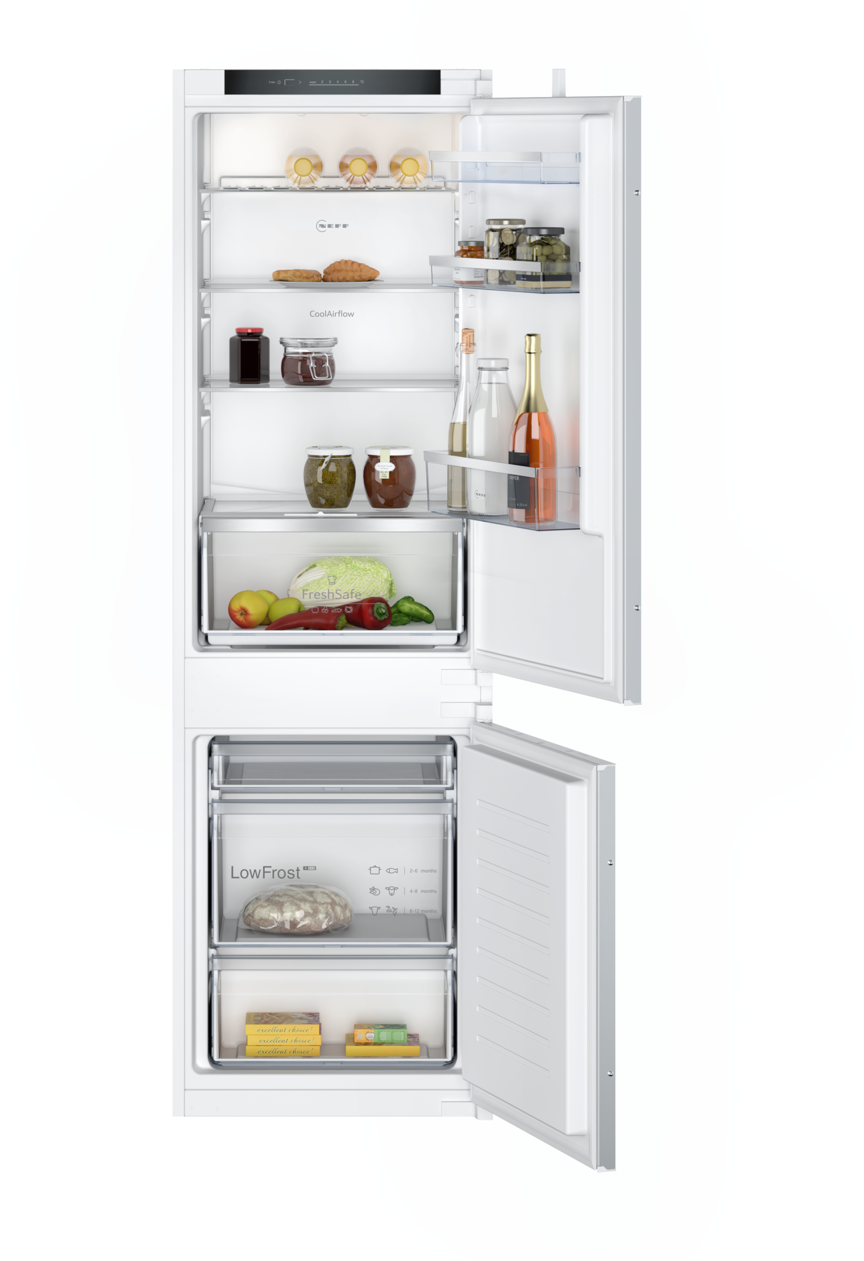NEFF KI5862SE0S – Einbau Kühl-Gefrierkombination mit Gefrierfach unten