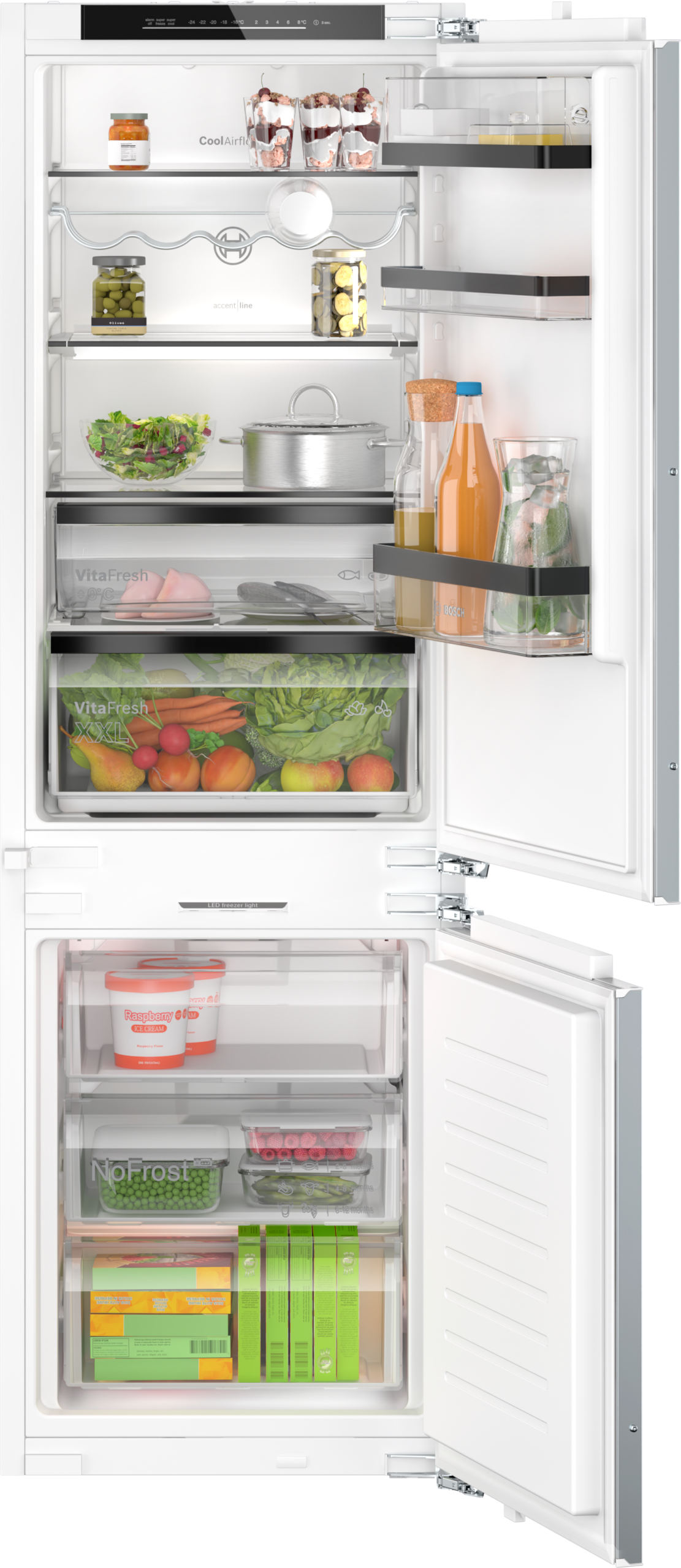 Bosch KIN86SDD0 – Einbau-Kühl-Gefrier-Kombination mit Gefrierbereich unten – Bild 2
